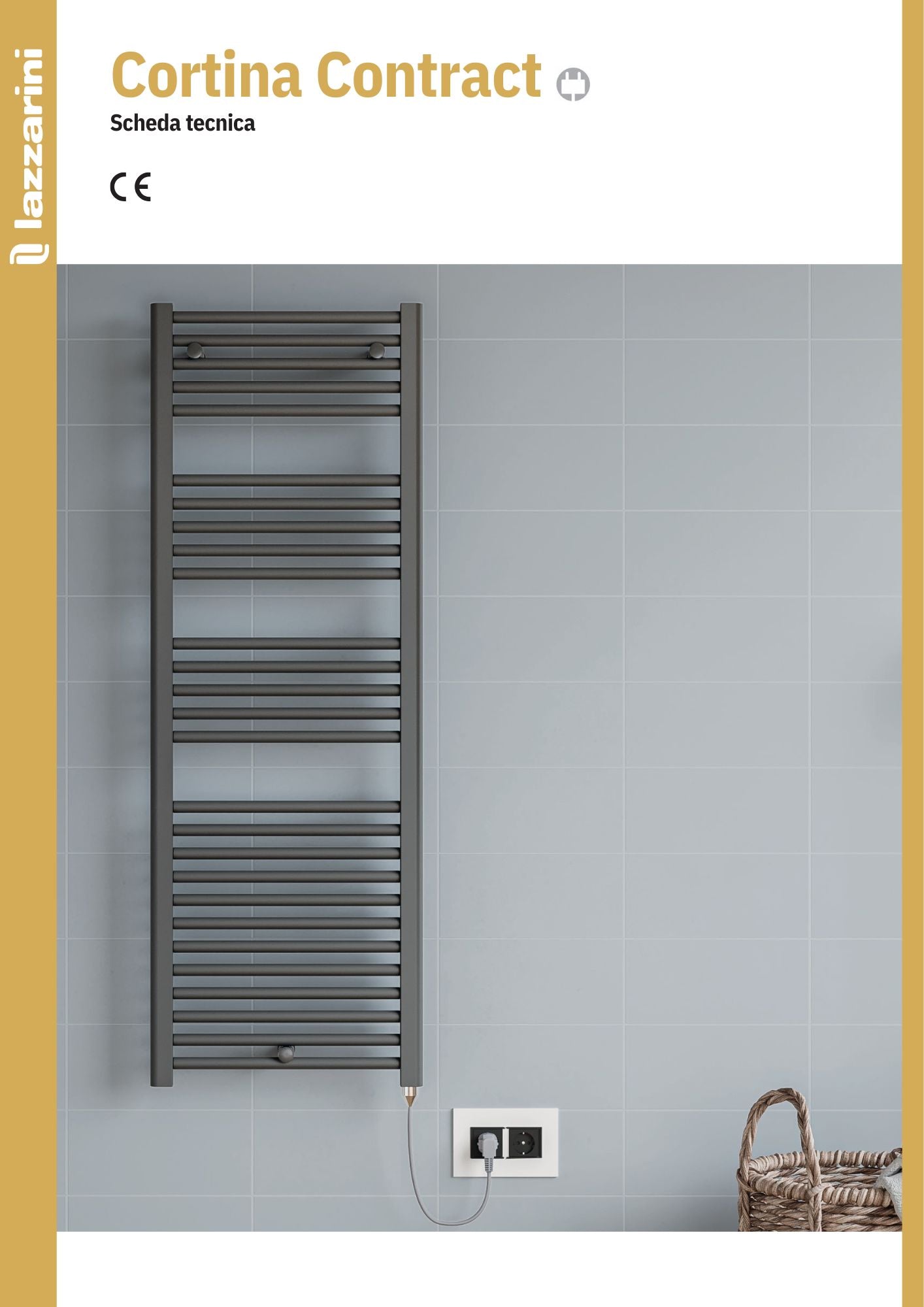 Termoarredo scaldasalviette elettrico CORTINA CONTRACT bianco