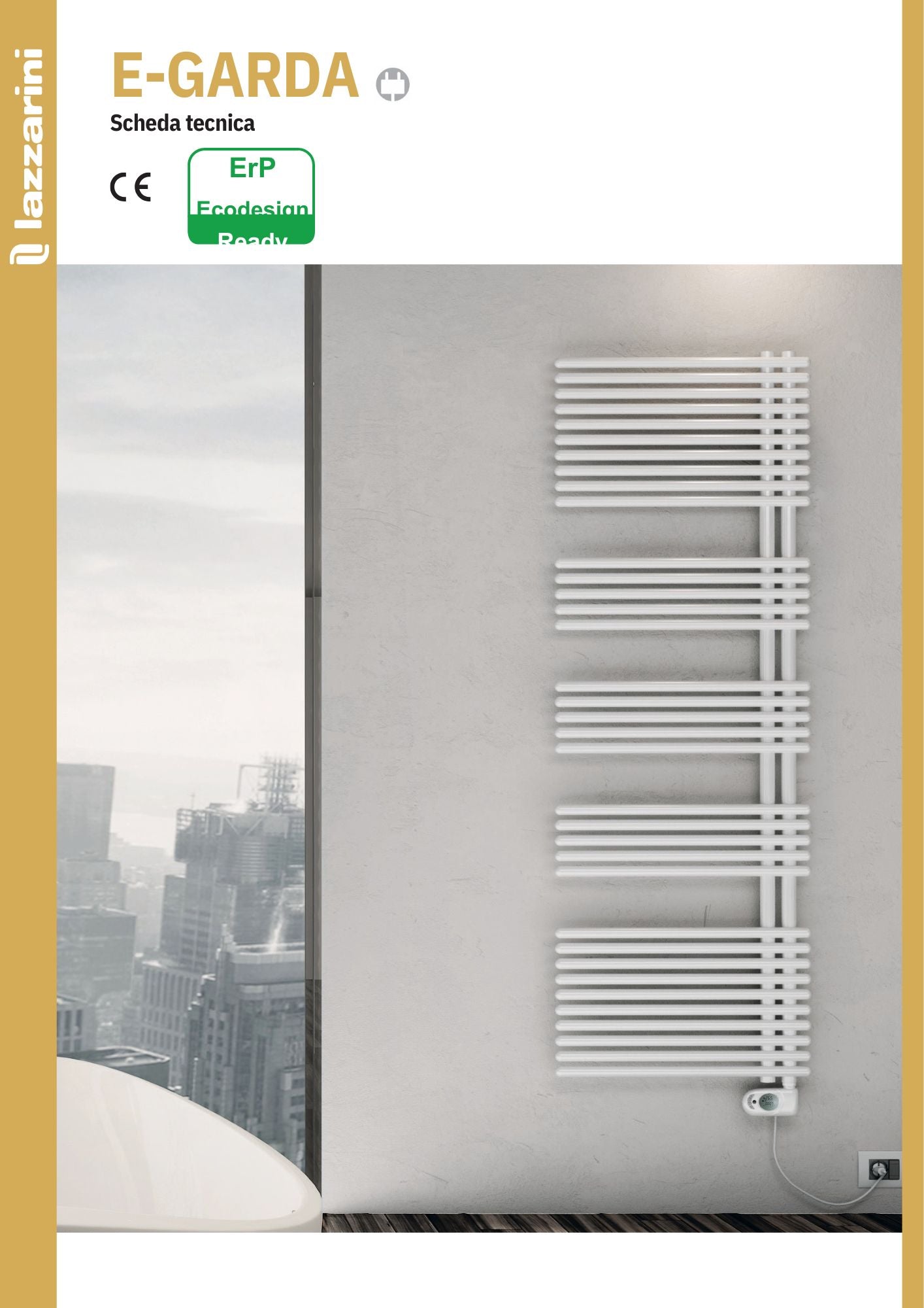 Termoarredo scaldasalviette elettrico E-GARDA bianco