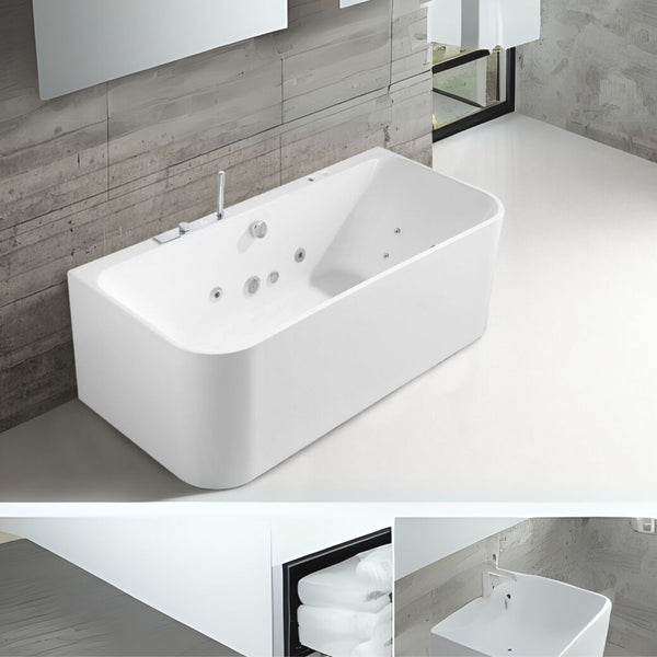 KARAG Vasca idromassaggio FANI K-1308 BIANCO LUCIDO 170 cm