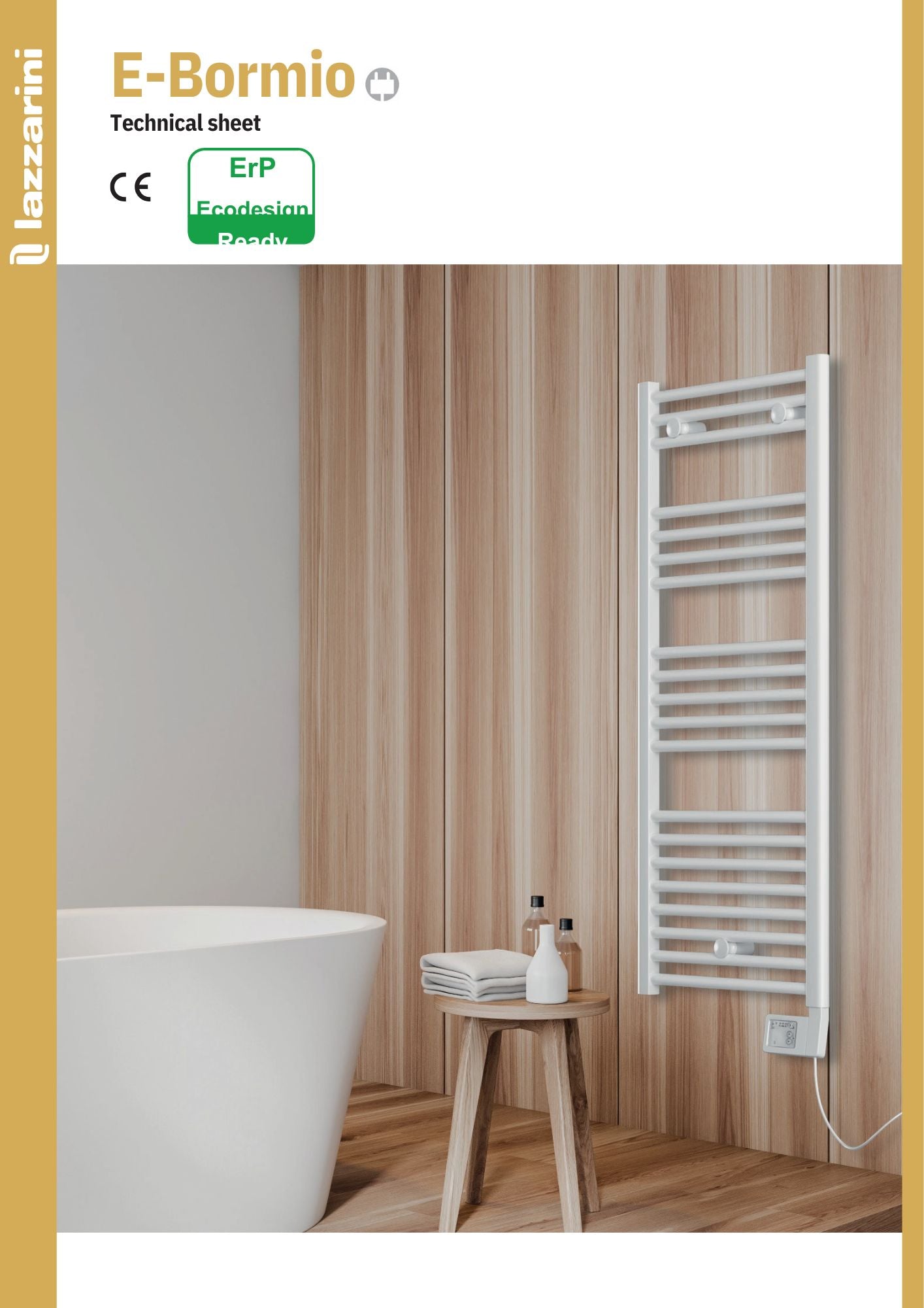 Termoarredo scaldasalviette elettrico E-BORMIO bianco