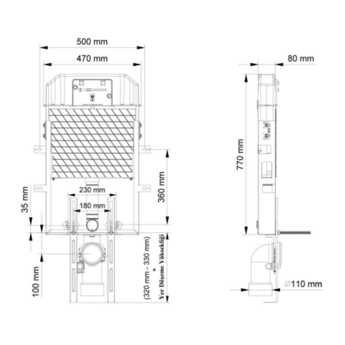 CASSETTA WC KARAG INCASSO PER VASO SOPESO