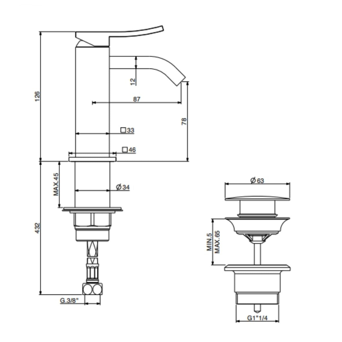 GATTONI Miscelatore bidet ELY 8850/88