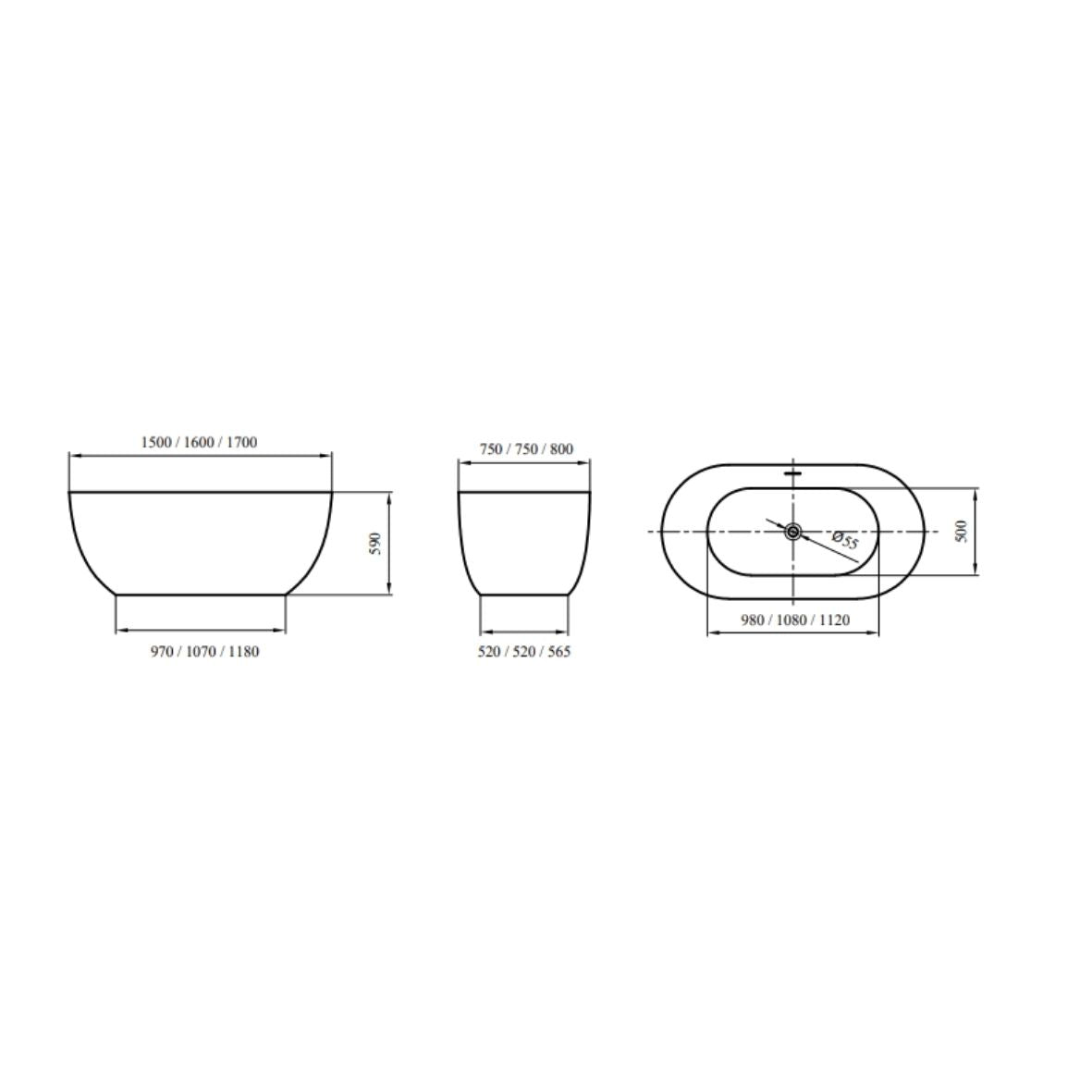KARAG Vasca da bagno DANAE C922 BIANCO OPACO