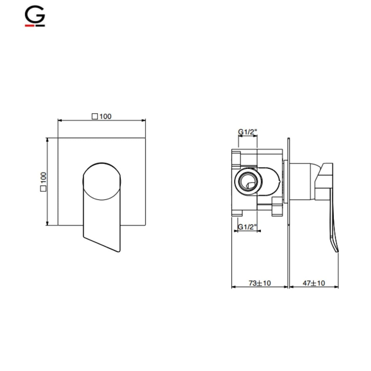 GATTONI Miscelatore doccia incasso SOFFIO doccia 8131/81.CH