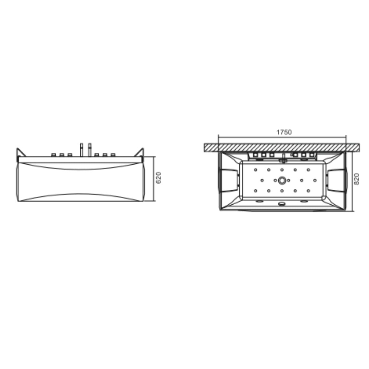 KARAG Vasca da bagno idromassaggio LILIAN K-1077 BIANCO LUCIDO 175 cm