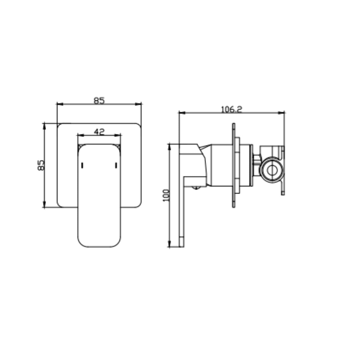 KARAG Miscelatore doccia incasso DELOS 3 vie cartuccia ceramica