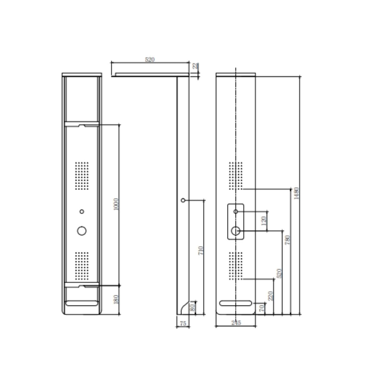 KARAG Colonna doccia in alluminio BIANCO NERO