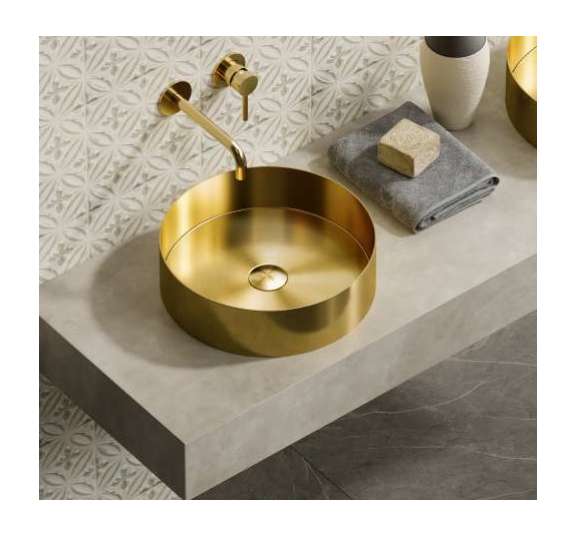 KARAG Lavabo da appoggio VENUS in acciaio inossidabile 380x380x110 mm