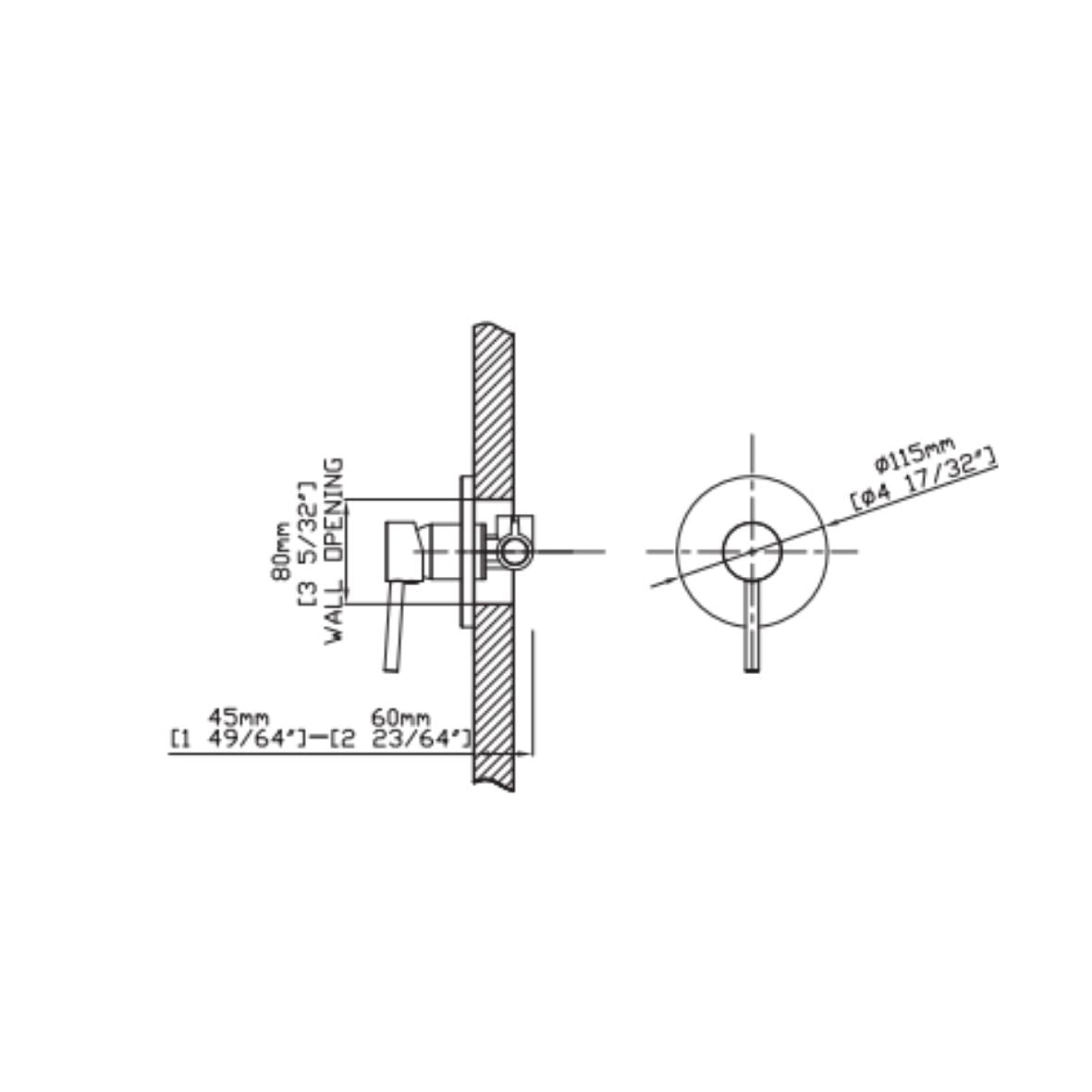 KARAG Miscelatore doccia incasso 3 vie ARTEMIS cartuccia ceramica