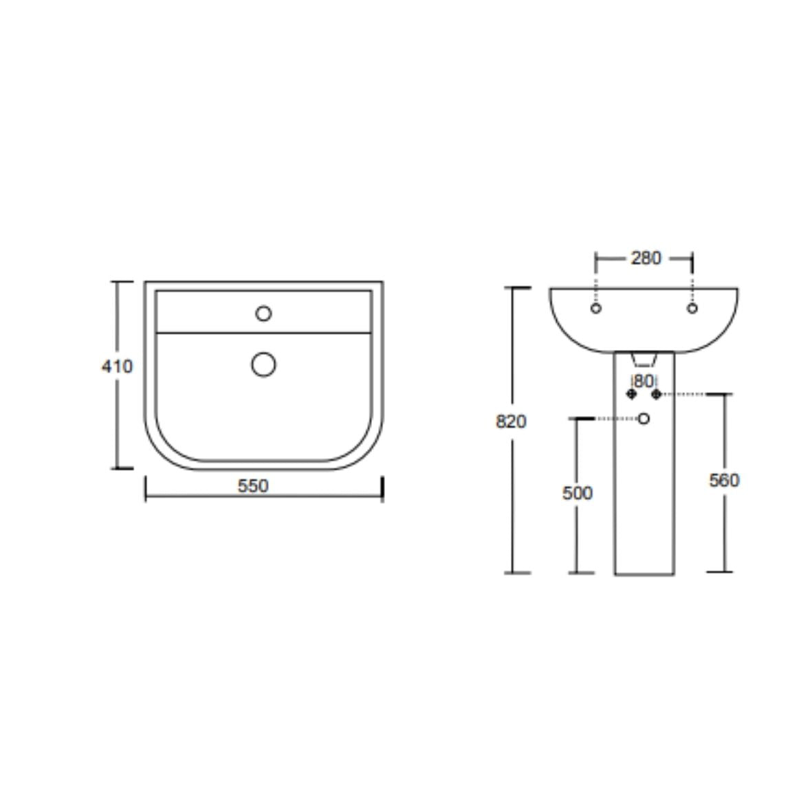 LAVABO CON COLONNA SERIE HAIKU