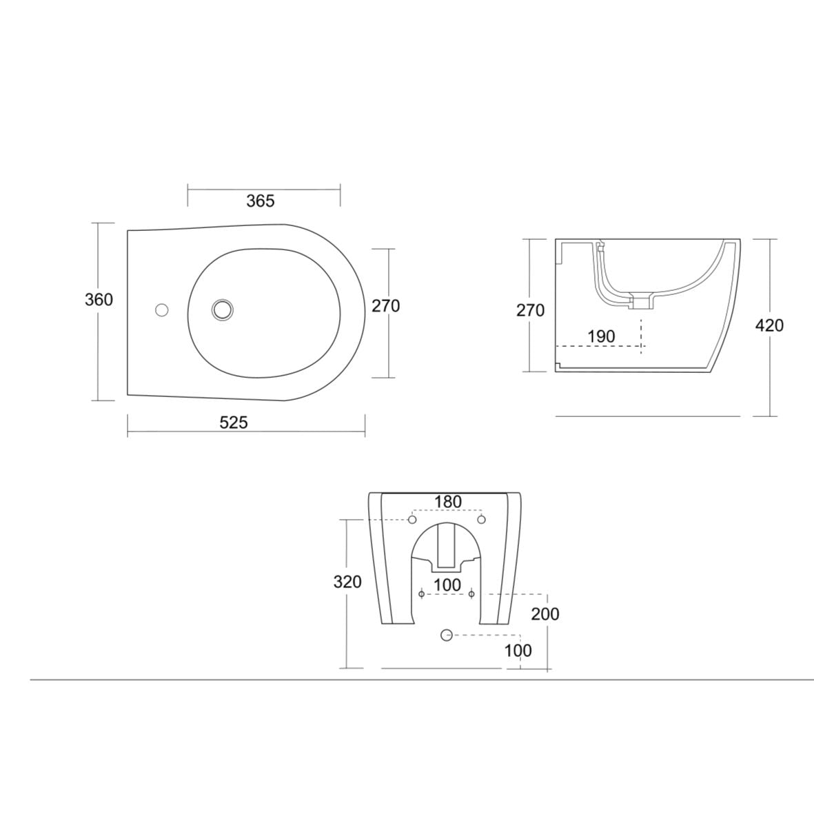 BIDET SOSPESO SERIE AIDA BCO MAT