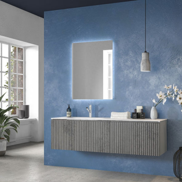 KARAG Composizione Mobile bagno KION 140 STONE GREY cm. 140