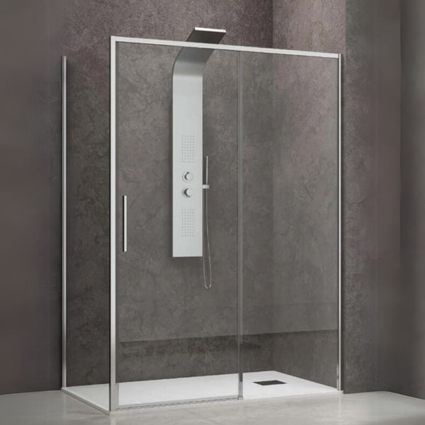 KARAG Box doccia LEA 400 & L-3811 CROMO vetro trasparente spess. 6 mm h. 2000 mm