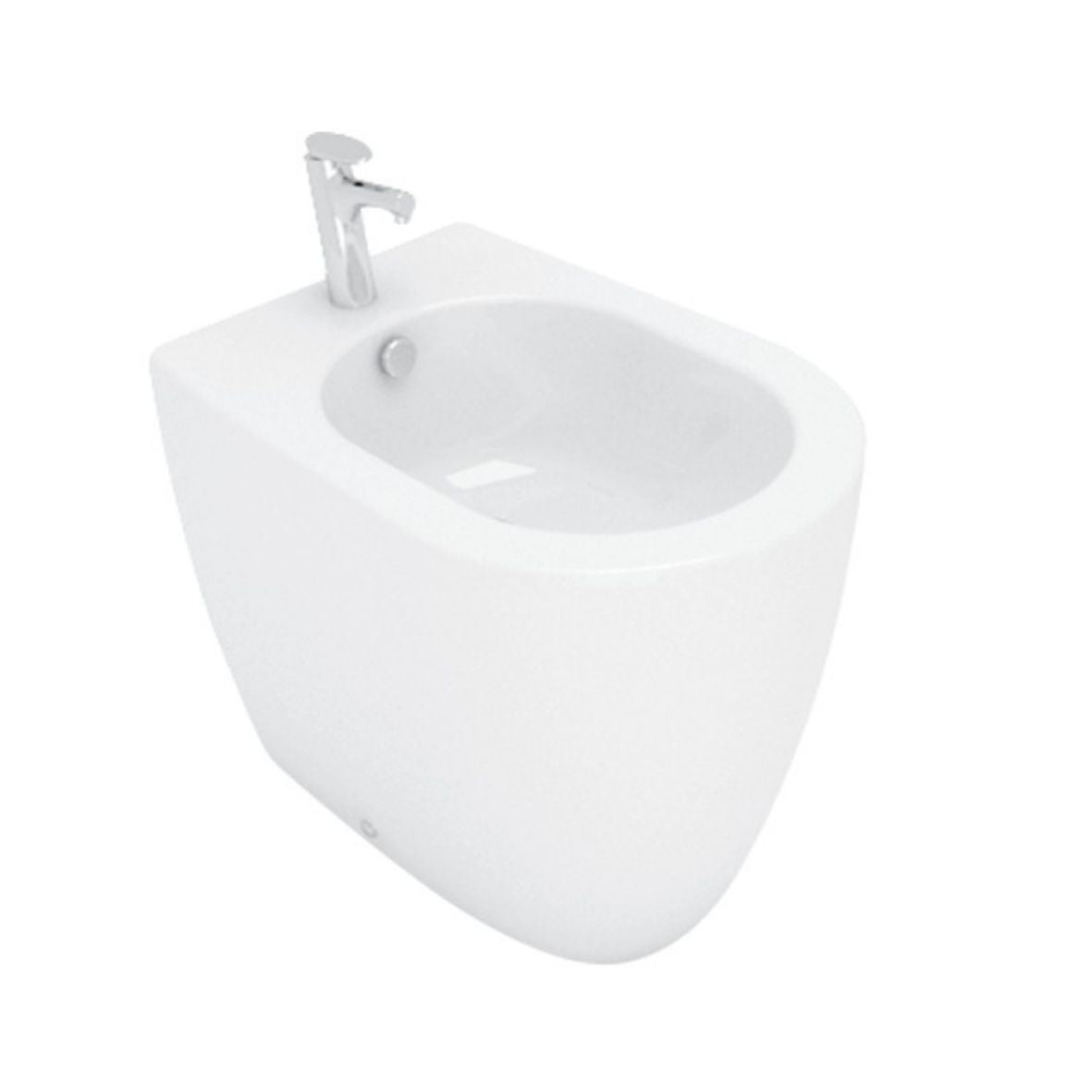BIDET A TERRA FILO MURO SERIE AIDA BCO LUCIDO