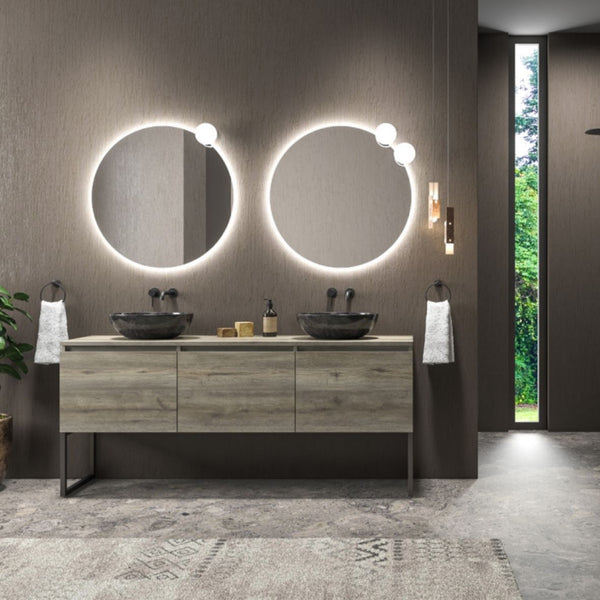 KARAG Composizione Mobile bagno SPACE 180 OAK cm. 180