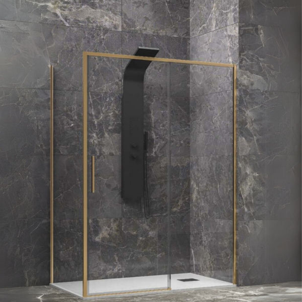 KARAG Box doccia LEA 400 & L-3811 ORO vetro trasparente spess. 6 mm h. 2000 mm