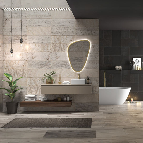 KARAG Composizione Mobile bagno KEA 140 CACAO LATTE cm. 140