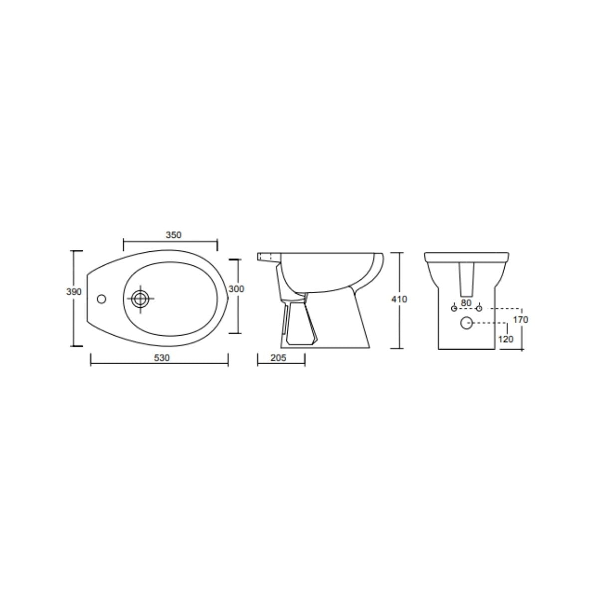 BIDET  A TERRA SERIE FLY