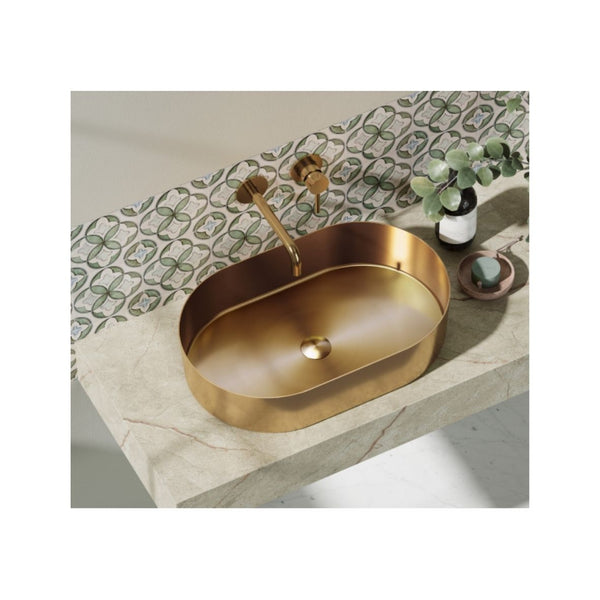 KARAG Lavabo da appoggio JUPITER in acciaio inossidabile 550x350x115 mm