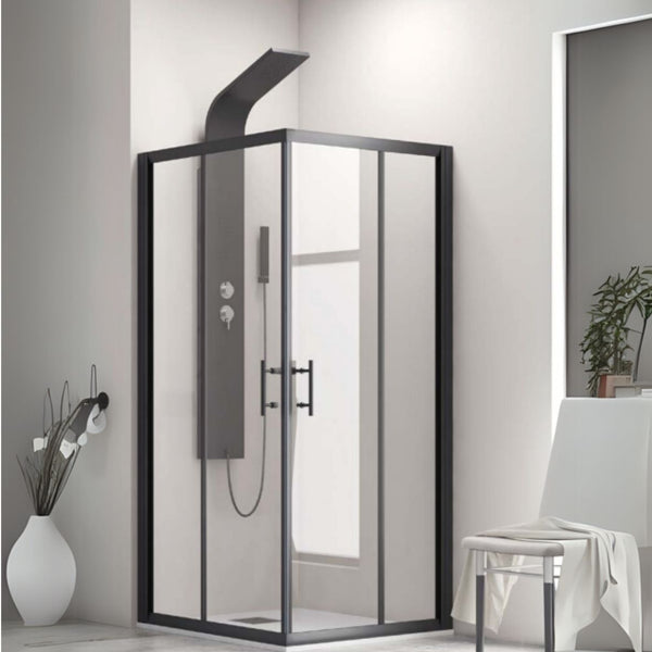 KARAG FLORA 100 NERO vetro trasparente spess. 6 mm h. 1900 mm