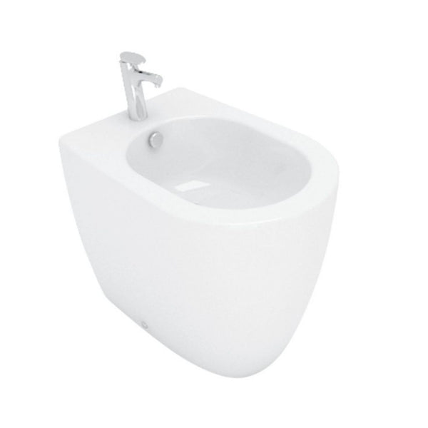 BIDET A TERRA FILO MURO SERIE AIDA BCO MAT