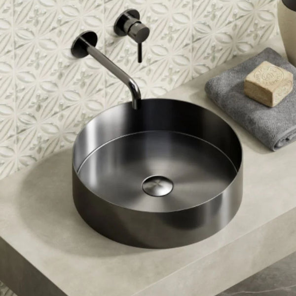 KARAG Lavabo da appoggio VENUS in acciaio inossidabile 380x380x110 mm