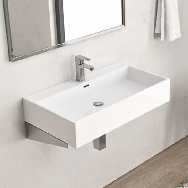 KARAG Lavabo sospeso DAPHNE in ceramica bianco