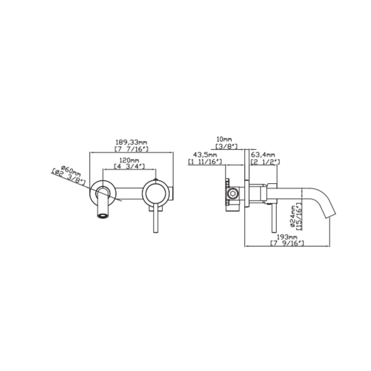KARAG Miscelatore lavabo incasso ARTEMIS cartuccia ceramica