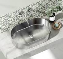 KARAG Lavabo da appoggio JUPITER in acciaio inossidabile 550x350x115 mm