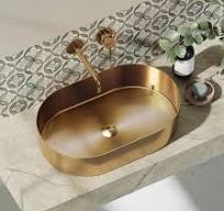 KARAG Lavabo da appoggio JUPITER in acciaio inossidabile 550x350x115 mm